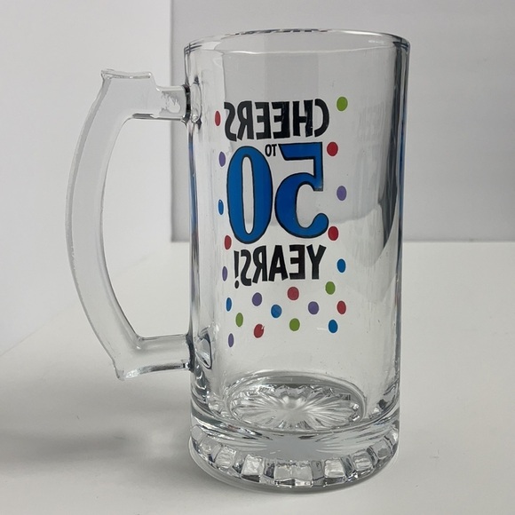 GLASS Beer Mug “Cheers to 50 Years” - Picture 5 of 14